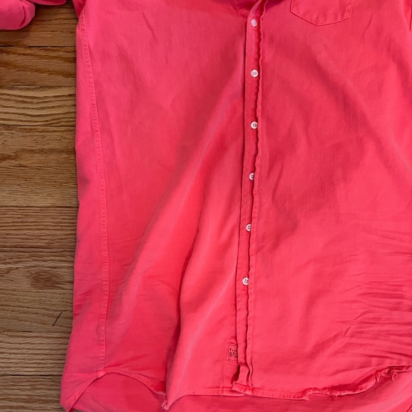 Frank & Eileen Mary Classic Shirtdress Famous Denim Neon Pink - Picture 5 of 12